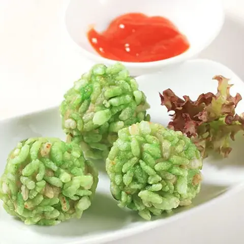 Hình ảnh Chả cá tẩm cốm xanh