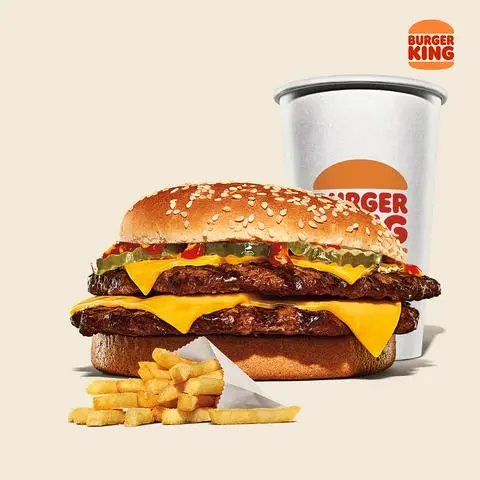 Hình ảnh Combo Burger 2 Miếng Bò Nướng Phô Mai
