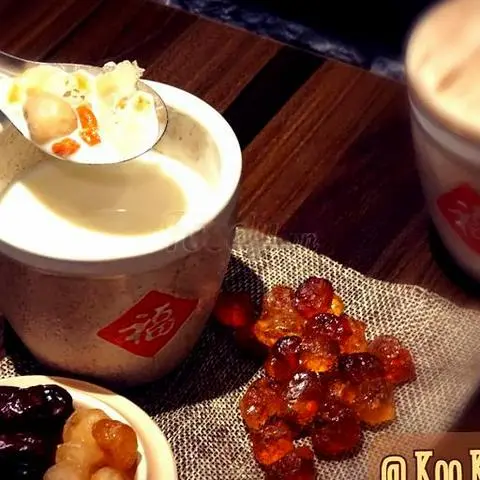 Hình ảnh Nhựa đào tiềm sữa tươi