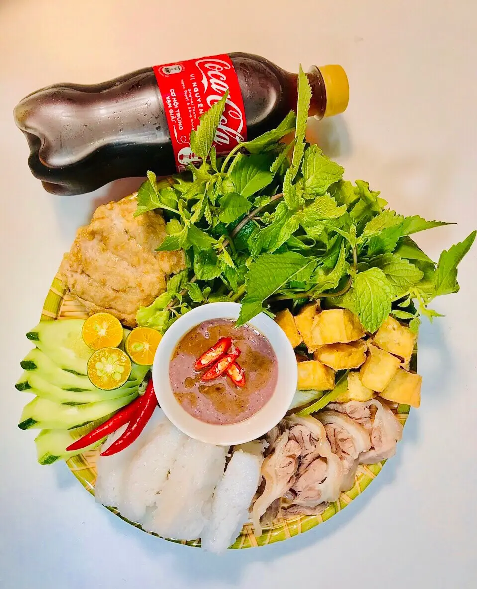 Hình ảnh Bún đậu chả cốm thịt luộc