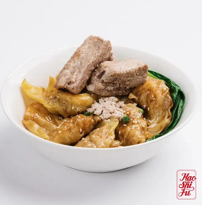 Hình ảnh Sủi Cảo Khô Sườn Sụn Trộn Sốt Dầu Hào