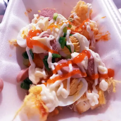 Hình ảnh Tokbokki rán sốt bơ tỏi - full topping