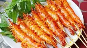 Hình ảnh Tôm nướng mọi không cay