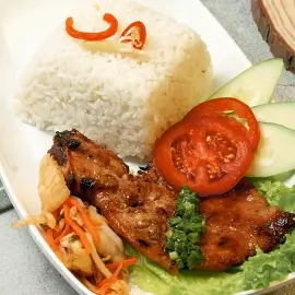 Hình ảnh Cơm sườn áp chảo