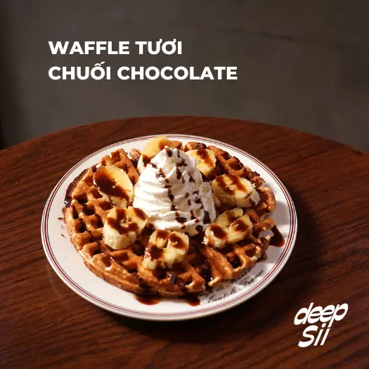Hình ảnh Waffle Chuối Socola