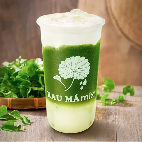 Hình ảnh Rau má mix đậu xanh sữa dừa.