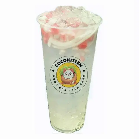 Hình ảnh Nước dừa trân châu trắng + trân châu dừa (500ml)