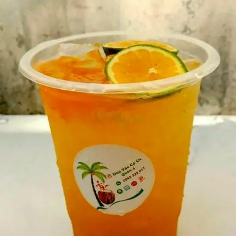 Hình ảnh Trà Đào Dầm Cam Xả