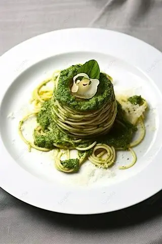 Hình ảnh Mì ý sốt hoắc hương - Pesto spaghetti - vegan