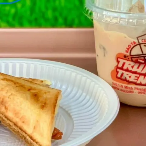 Hình ảnh Combo sandwich đĩa bay - trà sữa