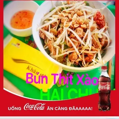 Hình ảnh Bún thịt xào tô lớn - Pepsi