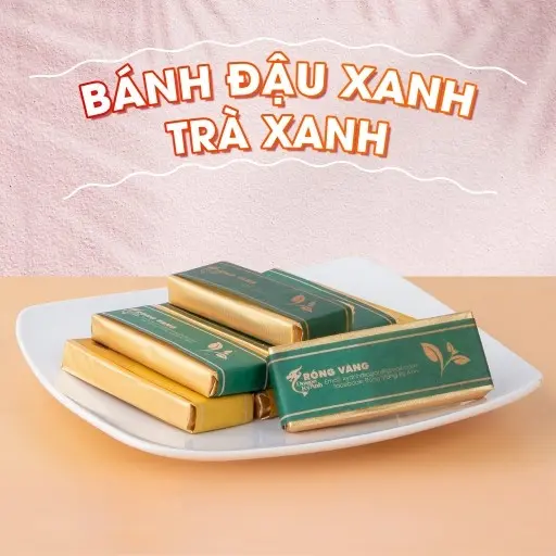 Hình ảnh Bánh đậu xanh trà xanh