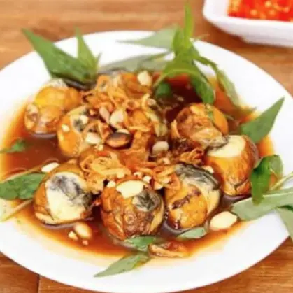 Hình ảnh Cút lộn xào me - rau muống