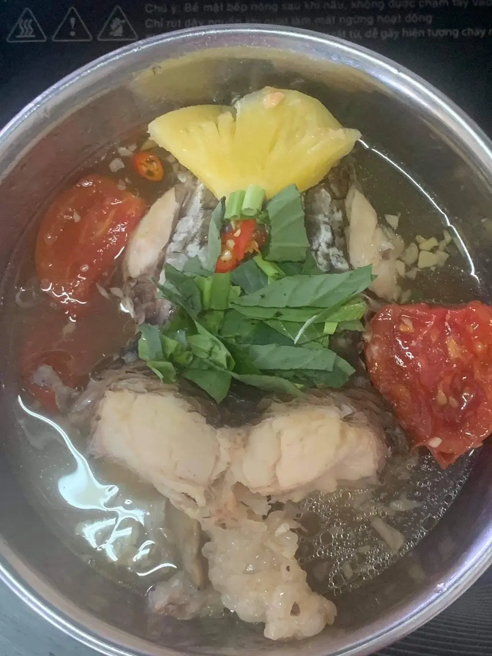 Hình ảnh Cơm canh chua đầu cá lóc