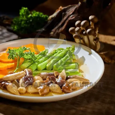 Hình ảnh Măng Tây Xào Nấm Mối