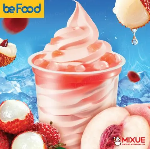 Hình ảnh Super sundae đào hoa hồng.