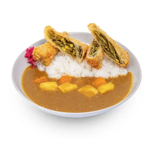 Hình ảnh Vegetarian spring roll curry don