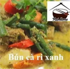 Hình ảnh Bún cà ri xanh chay