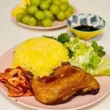 Hình ảnh Cơm chiên sườn xối mỡ +trứng ốpla