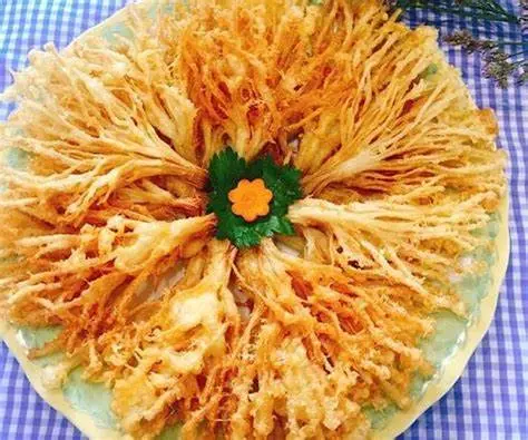 Hình ảnh Nấm kim châm chiên giòn