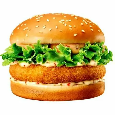 Hình ảnh Burger Tôm Gà Trứng Phô Mai