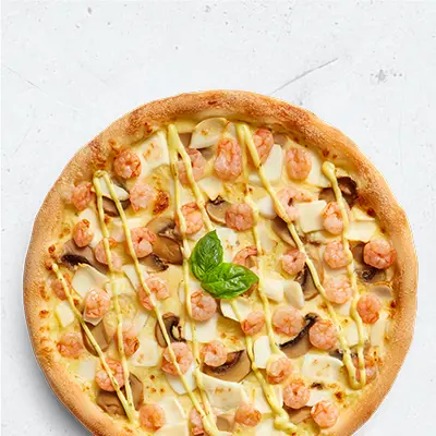 Hình ảnh Pizza Gấp Đôi Nhân Phủ Hải Sản Xốt Pesto Truyền Thống