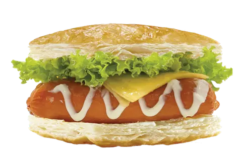Hình ảnh Burger kris krust xúc xích