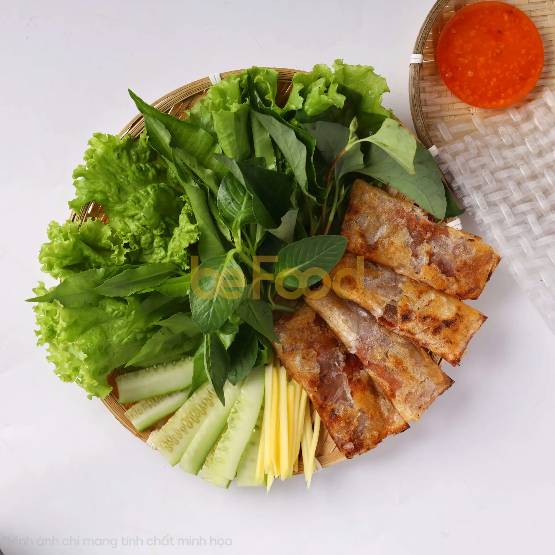 Hình ảnh Nem lụi cuốn bánh tráng