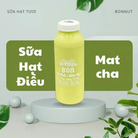 Hình ảnh Sữa hạt điều matcha
