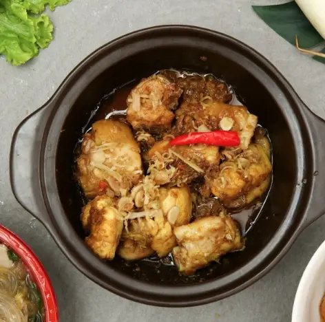 Hình ảnh Combo gà kho sả ớt - cơm trắng