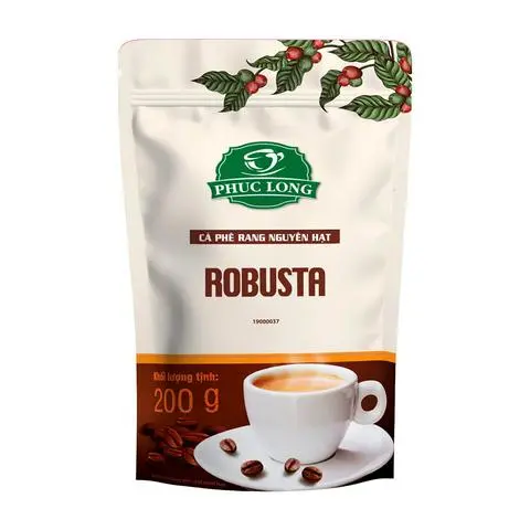 Hình ảnh Cà phê rang nguyên hạt Robusta 200g