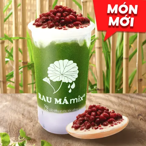 Hình ảnh Rau má mix sữa khoai môn đậu đỏ