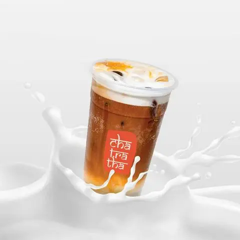 Hình ảnh Latte Thái đỏ lạnh - cold Thai red latte