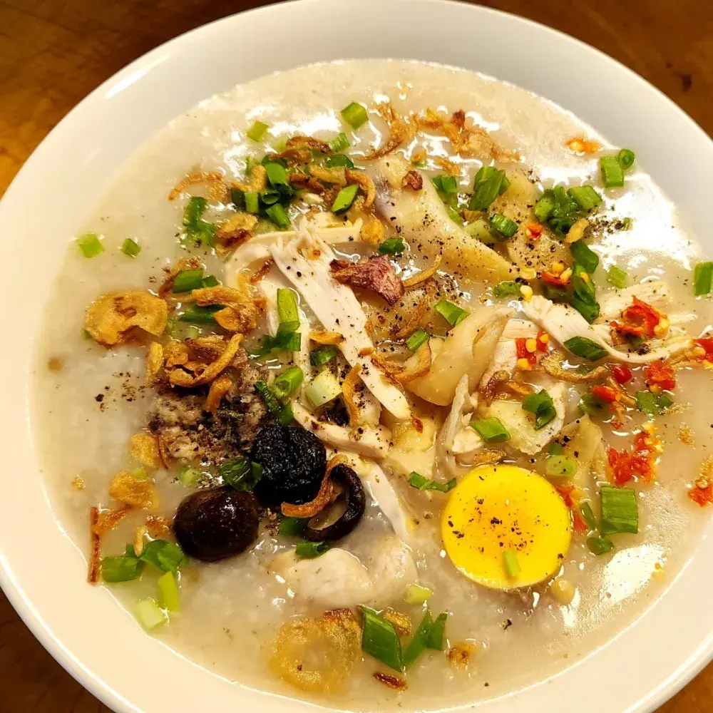 Hình ảnh Cháo gà cặp cánh