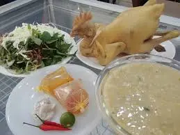 Hình ảnh Gà cúng - cháo - lòng - gỏi