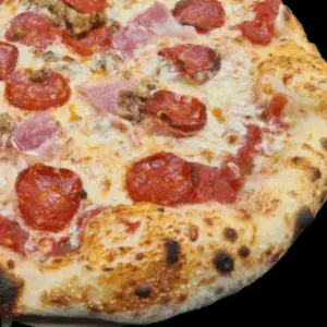 Hình ảnh Pizza cho người mê thịt - Meat lovers sourdough pizza