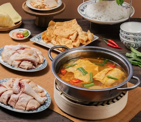 Hình ảnh Lẩu gà măng cay nhỏ
