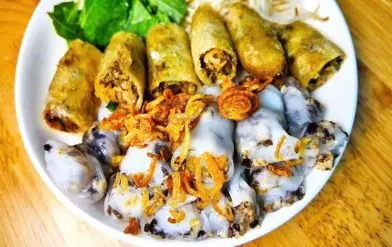 Hình ảnh Bánh cuốn nhân tôm thịt Và chả giò (nem Hải sản)