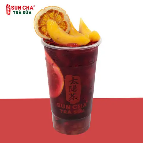 Hình ảnh Trà trái cây đào hồng đài thượng hạng 500ml