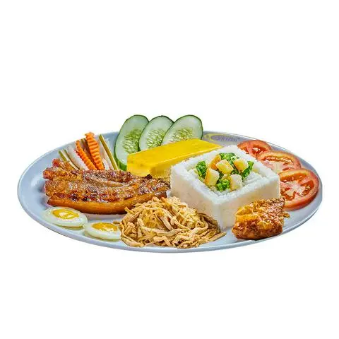 Hình ảnh Cơm tấm thịt ba rọi 5 món