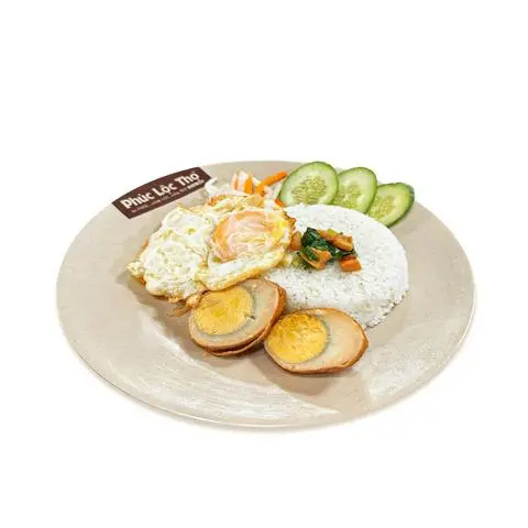 Hình ảnh Cơm Trứng Kho + Trứng Ốp la