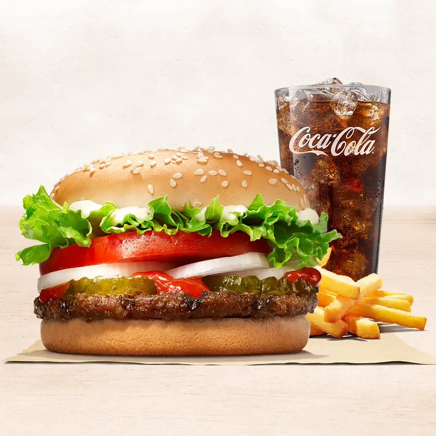 Hình ảnh Combo burger bò - nước ngọt