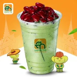 Hình ảnh Trà sữa Thái xanh đậu đỏ