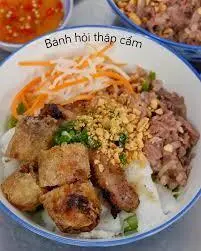 Hình ảnh Bánh hỏi thịt nướng chả giò