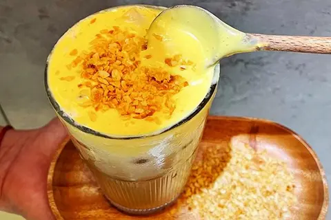 Hình ảnh Trà sữa kem trứng nướng