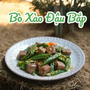 Hình ảnh Bò xào đậu bắp