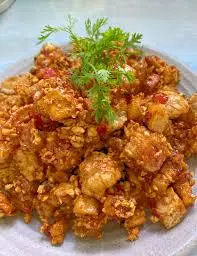 Hình ảnh Tóp mỡ rang mắm tỏi