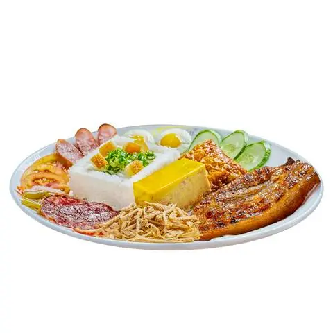 Hình ảnh Cơm tấm thịt ba rọi 7 món