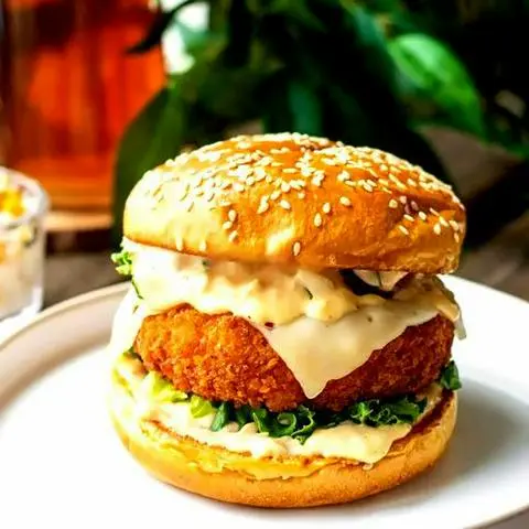 Hình ảnh Burger Tôm 2 Tầng Phô Mai