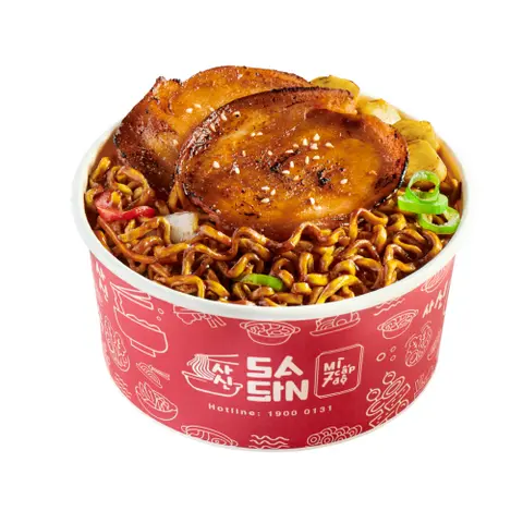Hình ảnh Mì trộn tương đen heo cuộn